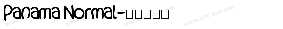 Panama Normal字体转换